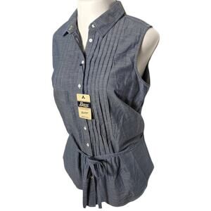 BASS Heritage Collection Blue Denim Pintuck Tunic